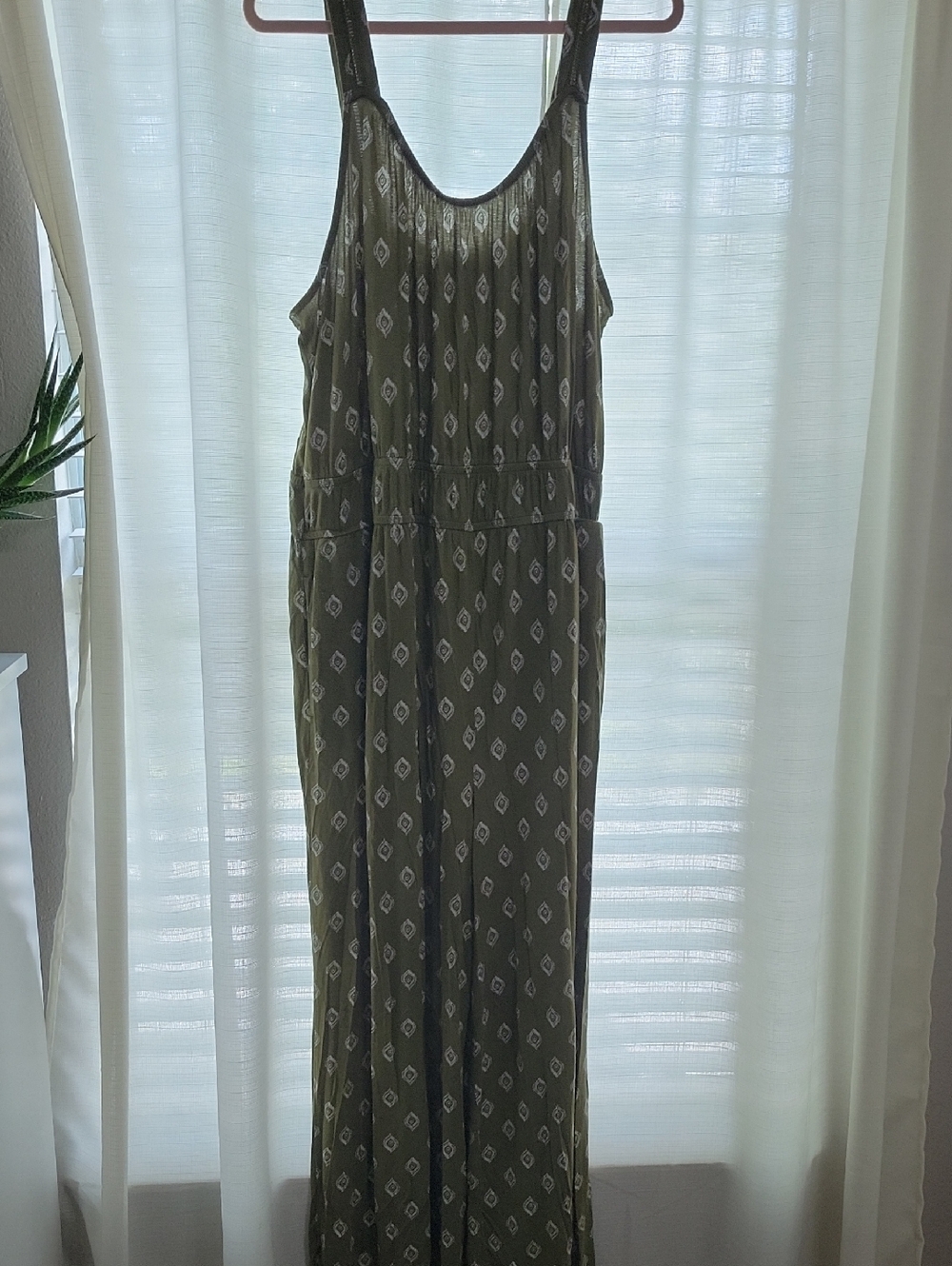 Lane Bryant, Women’s Olive Printed Jumpsuit, Size 22/24